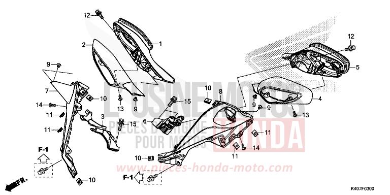 MIRROR (NSS125DF/ADF/ADH) for Forza 125 NOIR (NH1) from 2017